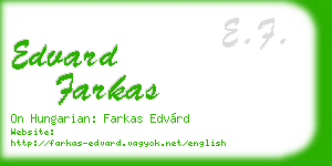 edvard farkas business card