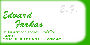 edvard farkas business card